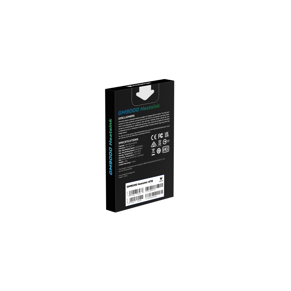 Predator GM9000 Heatsink SSD - 4TB 8