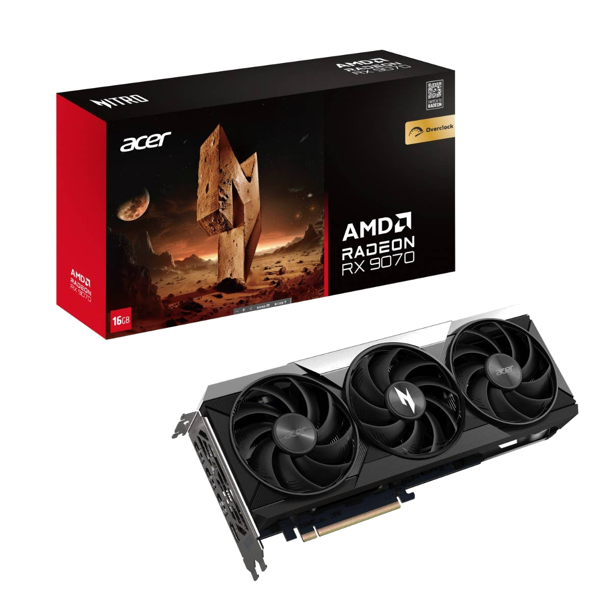Acer Nitro Radeon RX 9070 OC 16GB Graphics Card